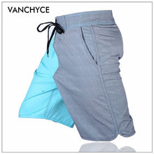 Load image into Gallery viewer, VANCHYCE Summer Shorts Men Board Shorts Brand Swimwear Men Beach Shorts Men Bermuda Short Quick Dry Silver Mens Boardshorts