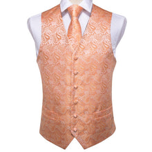 Load image into Gallery viewer, DiBanGu Top 9 styles Vest for Men Silver Red Orange Blue Men's Vest Suit Business Wedding Party Occasion Hanky Cufflinks Vests