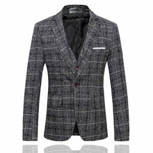 Load image into Gallery viewer, 3 Pieces 2019 Suits Men British New Style  Designs Royal Blue Mens Suit Autumn Winter Thick Slim Fit Plaid Wedding Dress Tuxedos